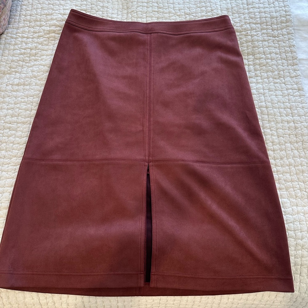 a new day Women's Burgundy Pencil Skirt